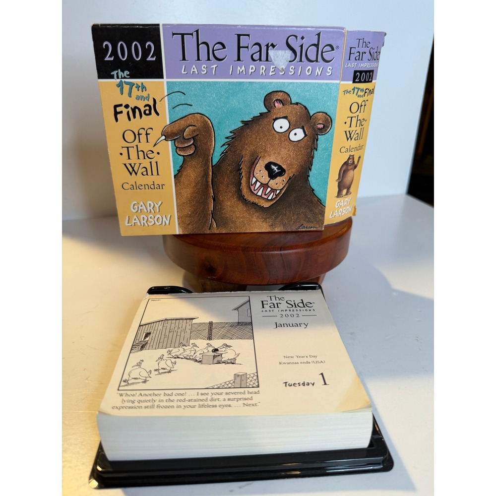 The Far Side Last Impressions 2002 17th Final Off The Wall Desk Calendar